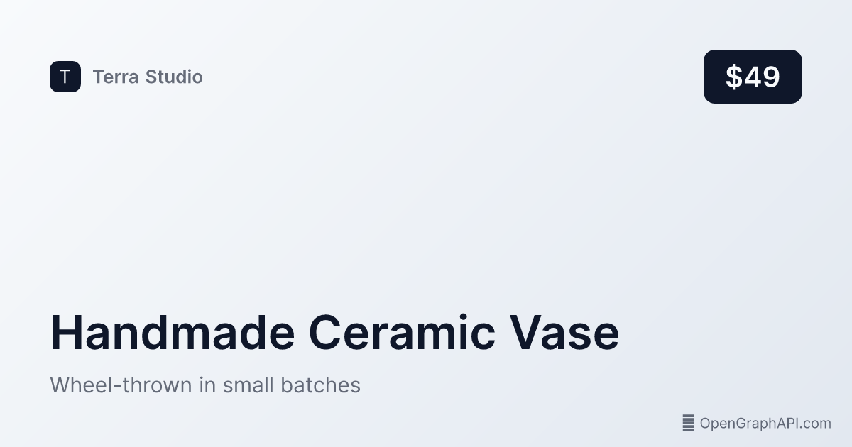 Product template example